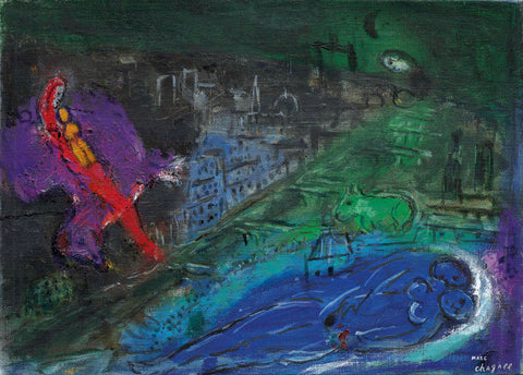 Bridge Over The Seine by Marc Chagall