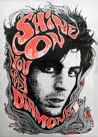 Syd Barrett- Shine On You Crazy Diamond (Pink Floyd) - Psychedelic Poster - Art Prints