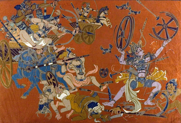 Abhimanyu Vadh (The SlayingOf Abhimanyu) - Nandalal Bose - Painting From Mahabharat - Life Size Posters