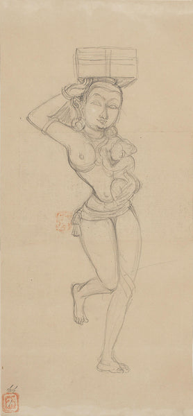 Apsara (Konark Temple) - Nandalal Bose - Bengal School Sketch - Life Size Posters