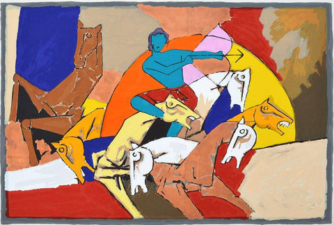 Arjun - M F Husain - Mahabharat Painting by M F Husain