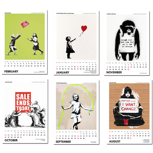 2025 Desk Calendar - Banksy - Graffiti Artist by Tallenge Store | Buy
