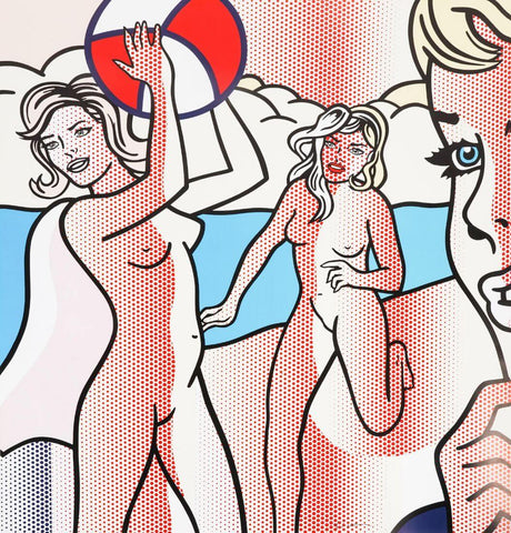Beach Volleyball - Roy Lichtenstein - Modern Pop Art Painting by Roy Lichtenstein