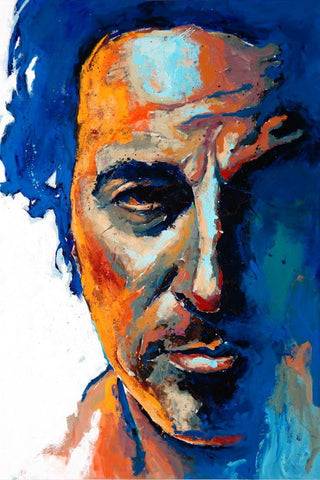 Bruce Springsteen Portrait  - Fan Art Painting - Music Poster by Tallenge Store