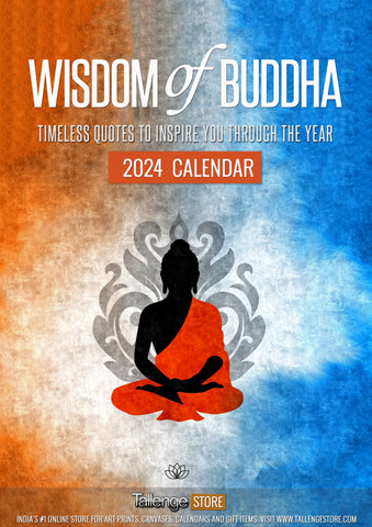 2024 Wall Calendar - Wisdom of Buddha - Motivational Quotes by Tallenge Store
