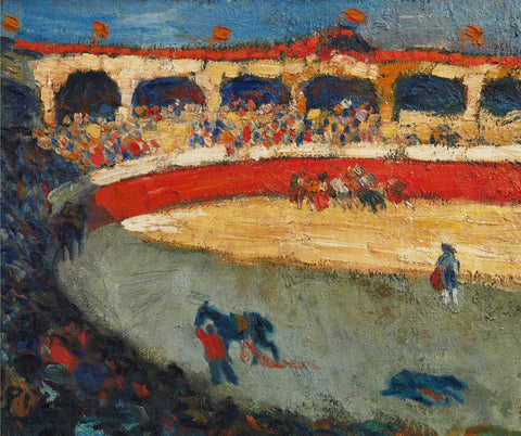 Bull Racing (Courses De Taureaux)  - Pablo Picasso Painting (Early Works) - Life Size Posters by Pablo Picasso