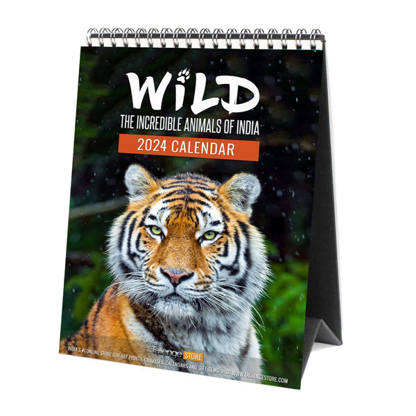 Desk Calendar 2024 Wildlife, Incredible Animals of India by Tallenge