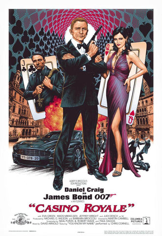 Casino Royale - Daniel Craig - James Bond Movie Poster - Large Art Prints