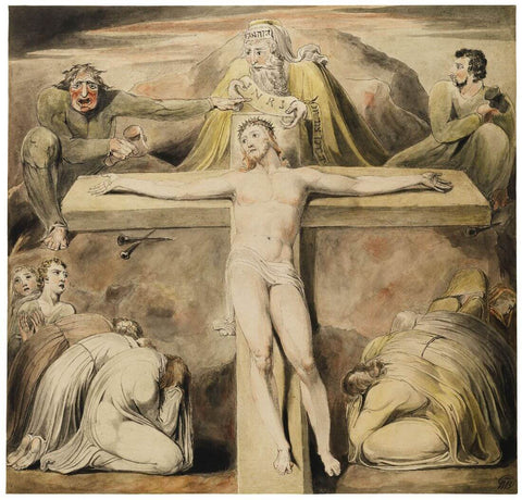Christ Nailed To The Cross - William Blake - Life Size Posters by William Blake