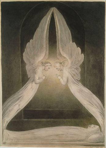 Christ in the Sepulchre, Guarded by Angels - William Blake - Life Size Posters by William Blake