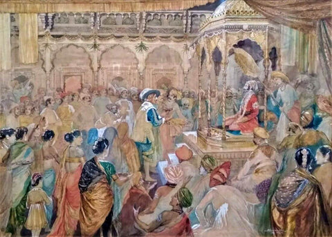 Court Of Chattrapati Shivaji - M V Dhurandhar - Indian Masters Artwork by M. V. Dhurandhar