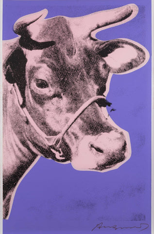 Cow (Pink On Purple) - Andy Warhol - Pop Art Painting by Andy Warhol