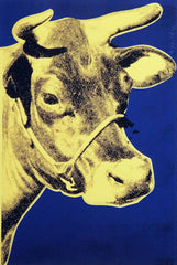Cow (Yellow On Blue) - Andy Warhol - Pop Art Painting
