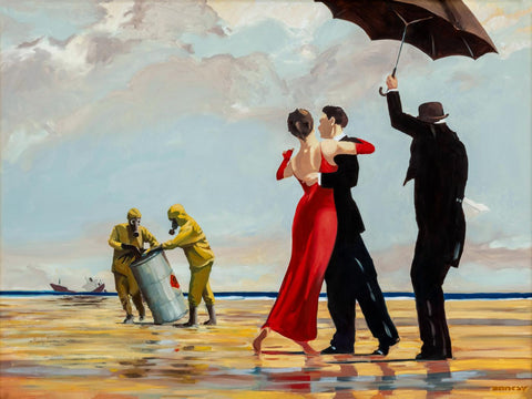 Crude Oil (Vettriano) - Crude Oils Series - Banksy - Pop Art Painting - Life Size Posters by Banksy