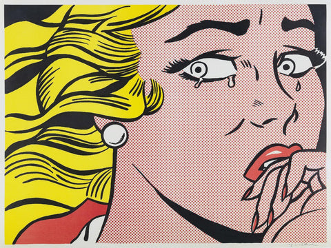 Crying Girl - Roy Lichtenstein - Modern Pop Art Painting - Life Size Posters by Roy Lichtenstein