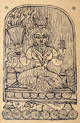 Devi - Nandalal Bose - Bengal School Indian Art Painting - Life Size Posters by Nandalal Bose