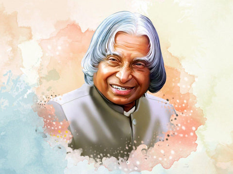 Doctor Abdul Kalam - ex-President of India - Rocketman - Painting by Tallenge Store