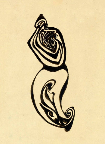 Figurartive Work - Rabindranath Tagore - Lithograph by Rabindranath Tagore