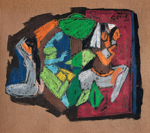 Figures (Three Women) - Maqbool Fida Husain Painting by M F Husain