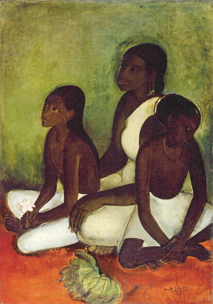 Fruit Vendors - Amrita Sher-Gil Painting - Canvas Prints