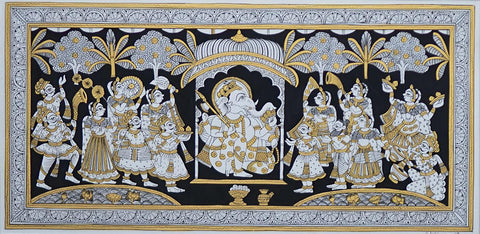 Ganesha Vandana - Phad Painting From Bhilwara In Rajasthan - Indian Folk Art - Life Size Posters by Raghuraman