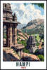 Hampi Karnataka - Travel Poster 2 - Framed Prints