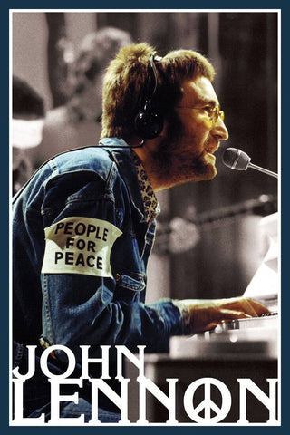 John Lennon - Imagine - People For Peace Concert NY - Beatles Music Concert Poster by Tallenge Store