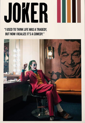 Joker - Joaquin Phoenix -  Hollywood English Movie Poster by Tallenge
