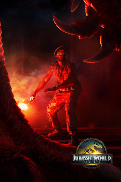Jurassic World Rebirth - Mahershala Ali - Hollywood Movie Poster - Canvas Prints
