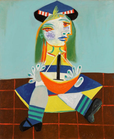 Little Girl (Maya) With A Boat (Fillette Au Bateau)- Picasso Painting by Pablo Picasso