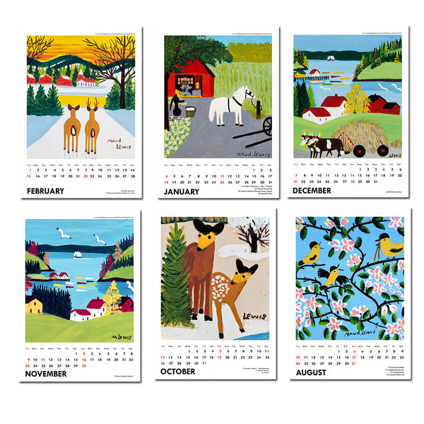2026 Wall Calendar - Maud Lewis - Canadian Folk Artworks by