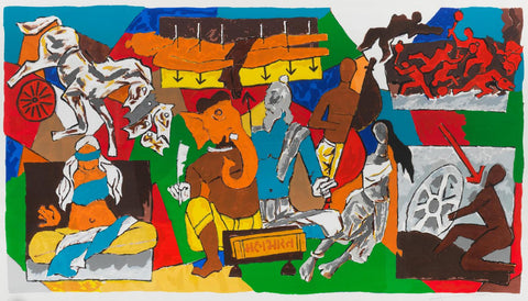 Mahabharat - Maqbool Fida Husain Painting - Life Size Posters by M F Husain