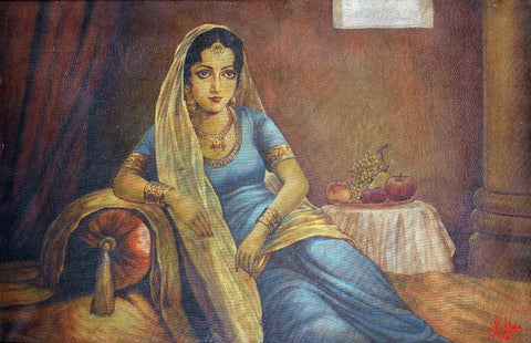 Maharani - Allah Bux - Indian Masters Painting - Canvas Prints