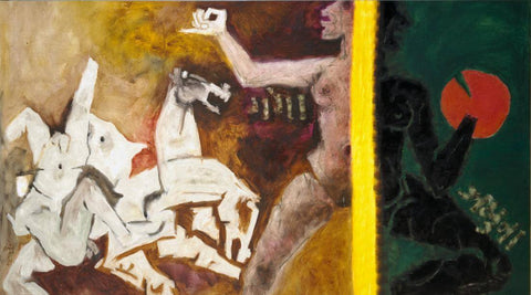 Mazbool Fida Hussain Untitled (Raj) by M F Husain