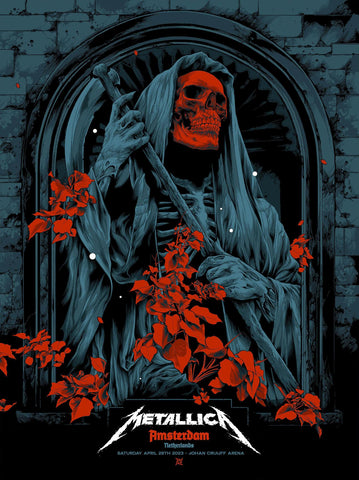 Metallica - Live In Amsterdam 2023 - Rock Metal Music Concert Poster - Life Size Posters by Tallenge Store
