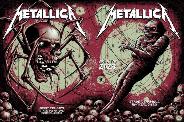Metallica - Live In Montreal Canada 2023 - Rock and Metal Music Concert Poster - Art Prints