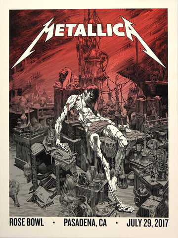 Metallica - Rose Bowl Pasaden CA 2017 - Rock and Metal Music Concert Poster - Art Prints