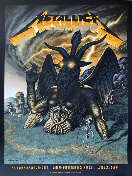 Metallica - Texas 2019 - Rock and Metal Music Concert Poster - Framed Prints