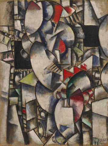 Model In The Studio - Fernand Leger - Cubist Painting by Fernand Leger