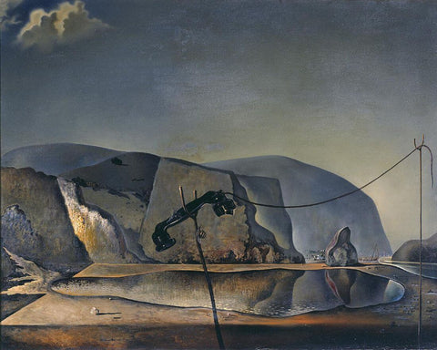 Mountain Lake - Salvador Dali - Surrealist Painting by Salvador Dali
