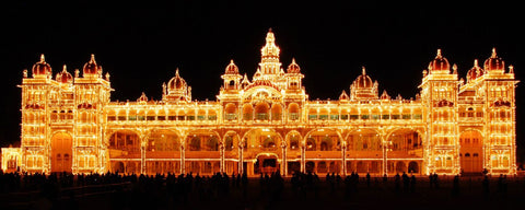 Mysore Palace (Karnataka) Lit Up For Dassera Festival by Tallenge Store