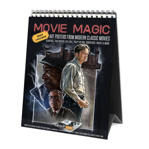 2024 Movie Magic Desk Calendar - Movie Poster Collection by Tallenge Store