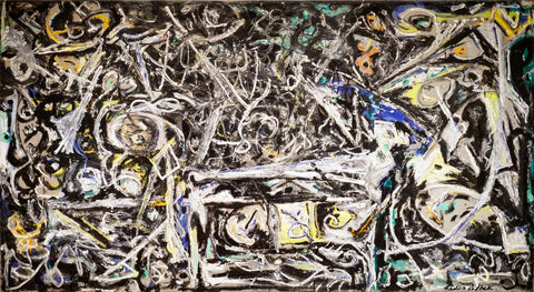 Night Mist - Jackson Pollock - Abstract Expressionism Painting - Life Size Posters by Jackson Pollock