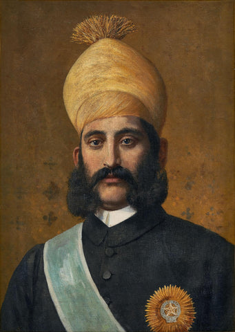 Nizam of Hyderabad - Raja Ravi Varma - Indian Royalty Portrait Painting - Framed Prints