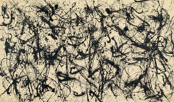 Number 32 1950 - Jackson Pollock - Monochrome Abstract Expressionist Painting - Life Size Posters