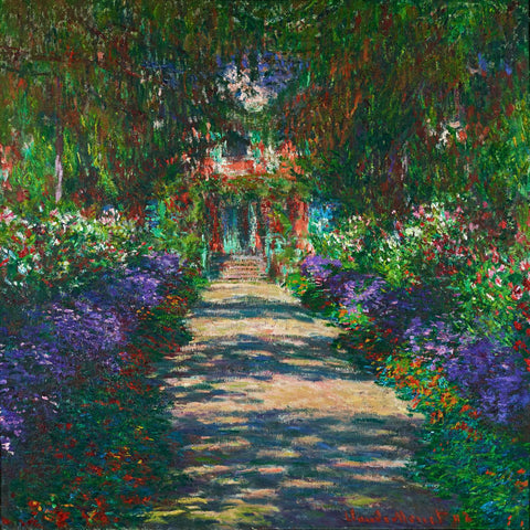 Pathway In Monets Garden In Giverny 1902 - Claude Monet  - Impressionist Art Painting - Life Size Posters by Claude Monet