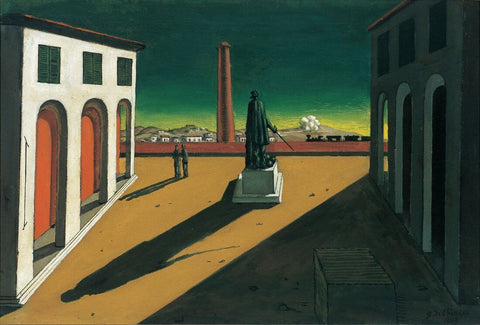 Piazza - Giorgio de Chirico - Surrealist Art Painting by Giorgio de Chirico