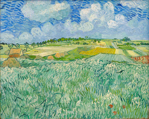 Plain At Auvers With Rain Clouds -  Vincent van Gogh - Landscape Painting - Posters