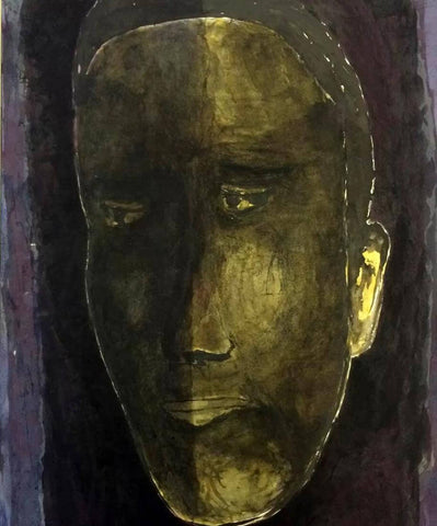 Portrait Of A Man - Rabindranath Tagore - Bengal School Painting by Rabindranath Tagore