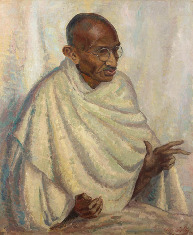 Portrait Of Mahatma Gandhi - Claire Leighton - Posters
